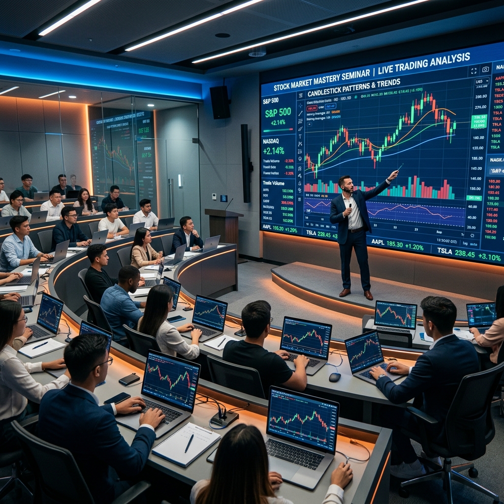 Stockify interactive stock market training seminar and analysis screen